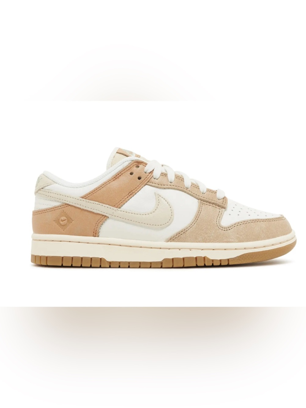 Nike Kids Dunks Sneaker in Beige and White